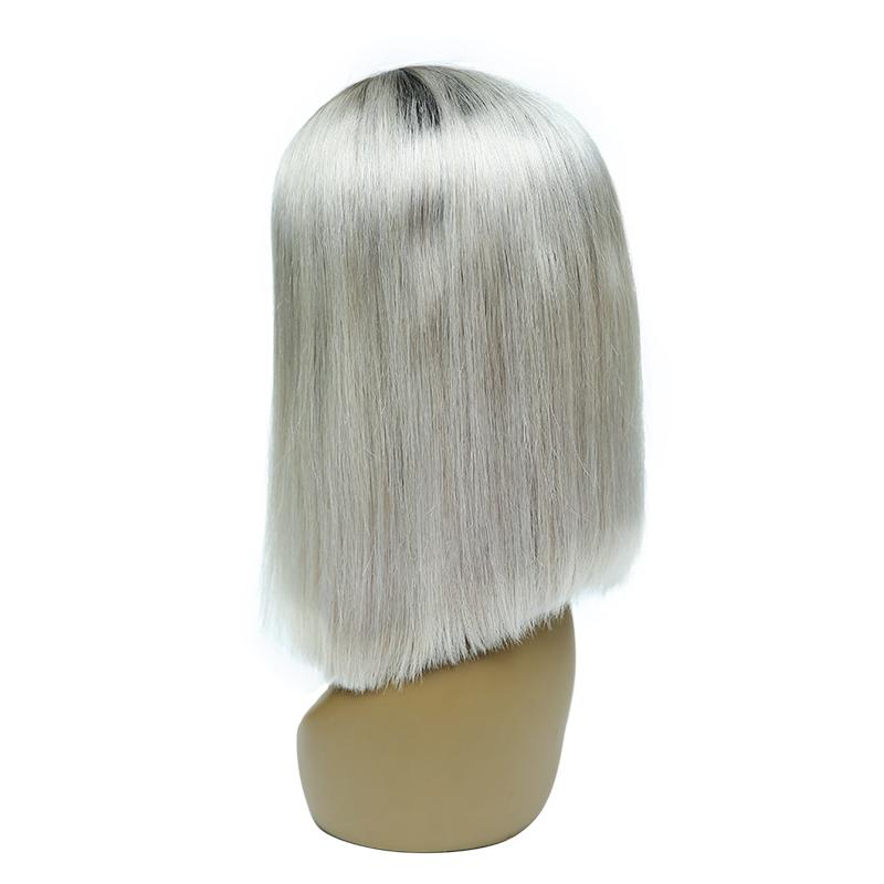 Bob Style Wig #grey 13x4 Frontal Lace Wig
