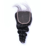 Loose Wave Virgin Human Hair Natural Black Closure