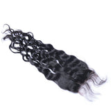 Natural Curly Virgin Human Hair Natural Black Closure