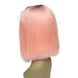 Bob Style Wig #pink 13x4 Frontal Lace Wig