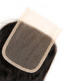 Straight Virgin Human Hair Natural Black Closure