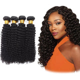 Deep Curly Virgin Human Hair Natural Black Bundles