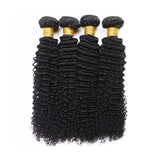 Deep Curly Virgin Human Hair Natural Black Bundles