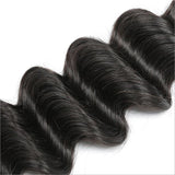 Deep Wave Virgin Human Hair Natural Black Bundles