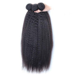 Kinky Straight Virgin Human Hair Natural Black Bundles