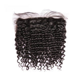 Bundle Deals With Frontal Deep Curly Virgin Human Hair Natural Black