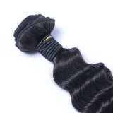 Bundle Deals With Frontal Deep Wave Virgin Human Hair Natural Black