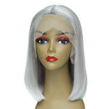 Bob Style Wig #grey 13x4 Frontal Lace Wig