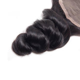 Bundle Deals With Closure Loose Wave Virgin Human Hair Natural Black