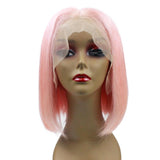 Bob Style Wig #pink 13x4 Frontal Lace Wig