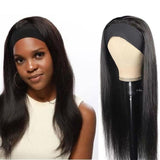 Straight Glueless Headband Wig Naturlal Black 180% Density